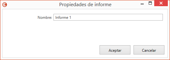 Propiedades de informe